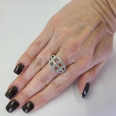 White Gold Diamond Dome Ring