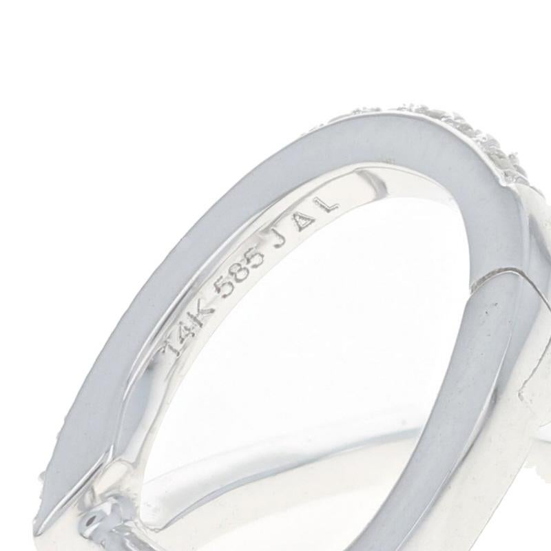 White Gold Diamond Double Huggie Hoop Earrings - 14k Round Brilliant .26ctw For Sale 1