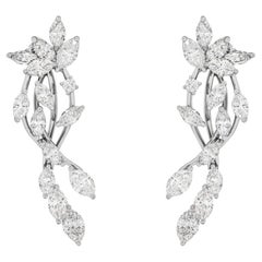 White Gold Diamond Drop Earrings 8.36ct TDW