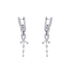 White Gold Diamond Drop Earrings