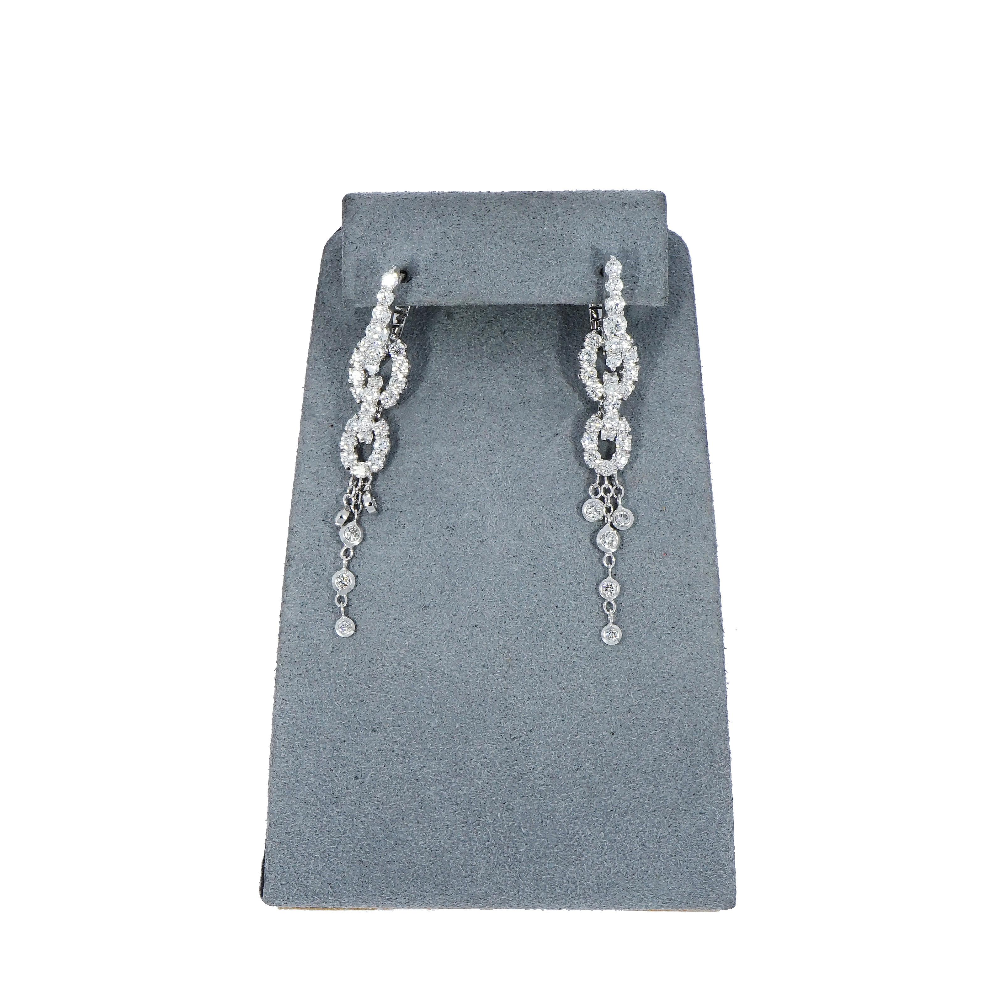 Women's White Gold Diamond Drop Earrings