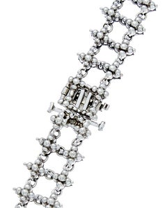 Diamant-Tropfen-Halskette aus Weißgold