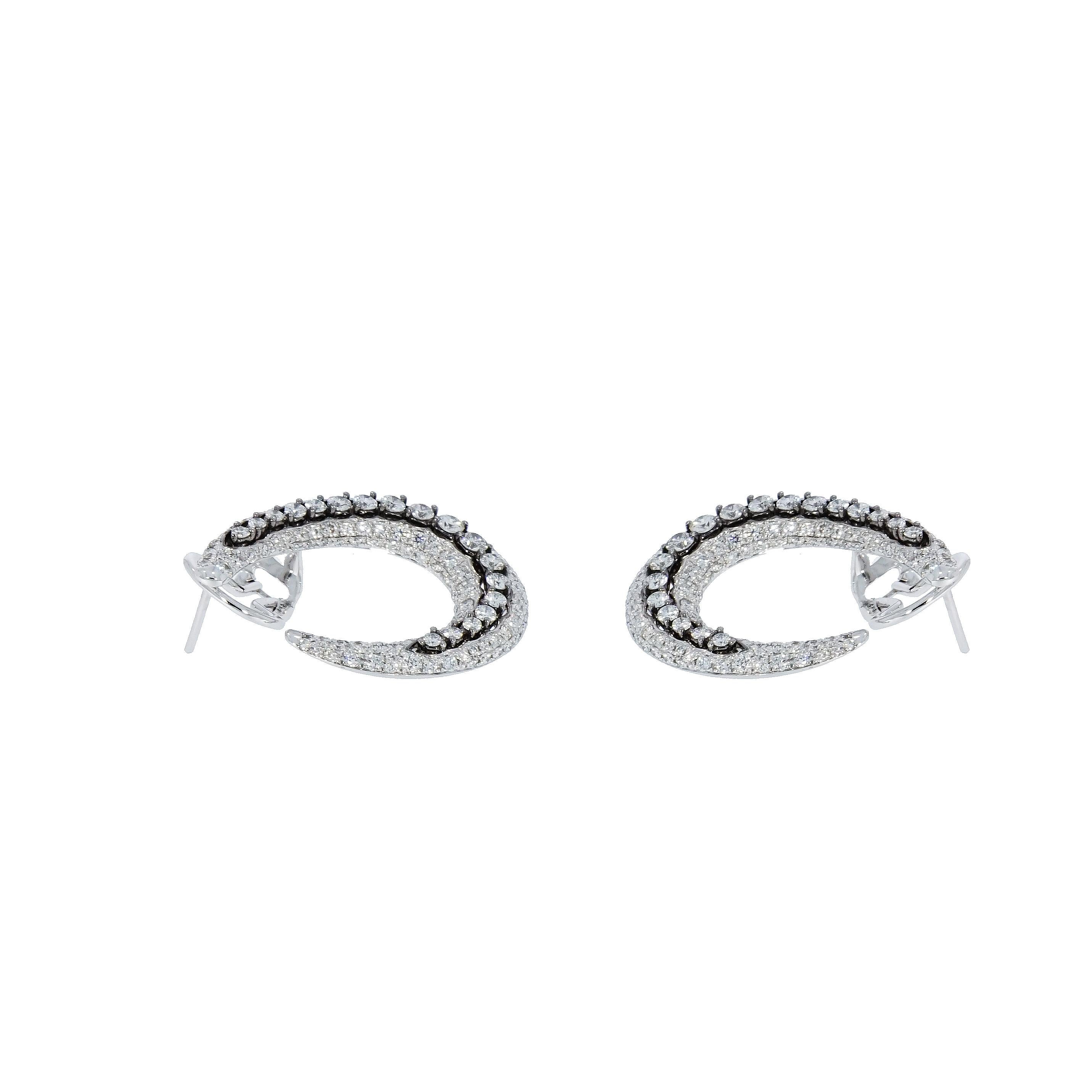 Modern White Gold Diamond Earrings by Casato