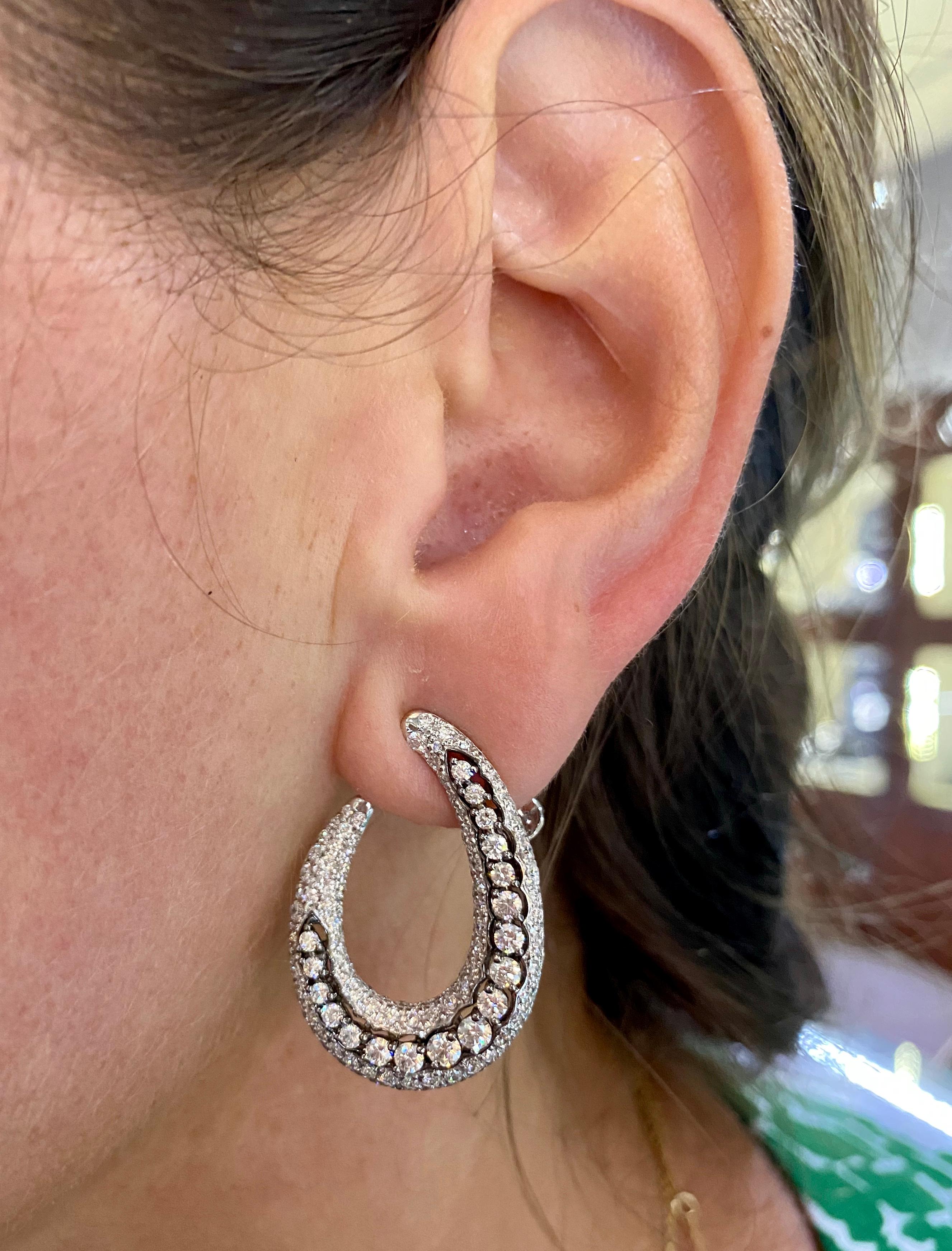 White Gold Diamond Earrings by Casato 1