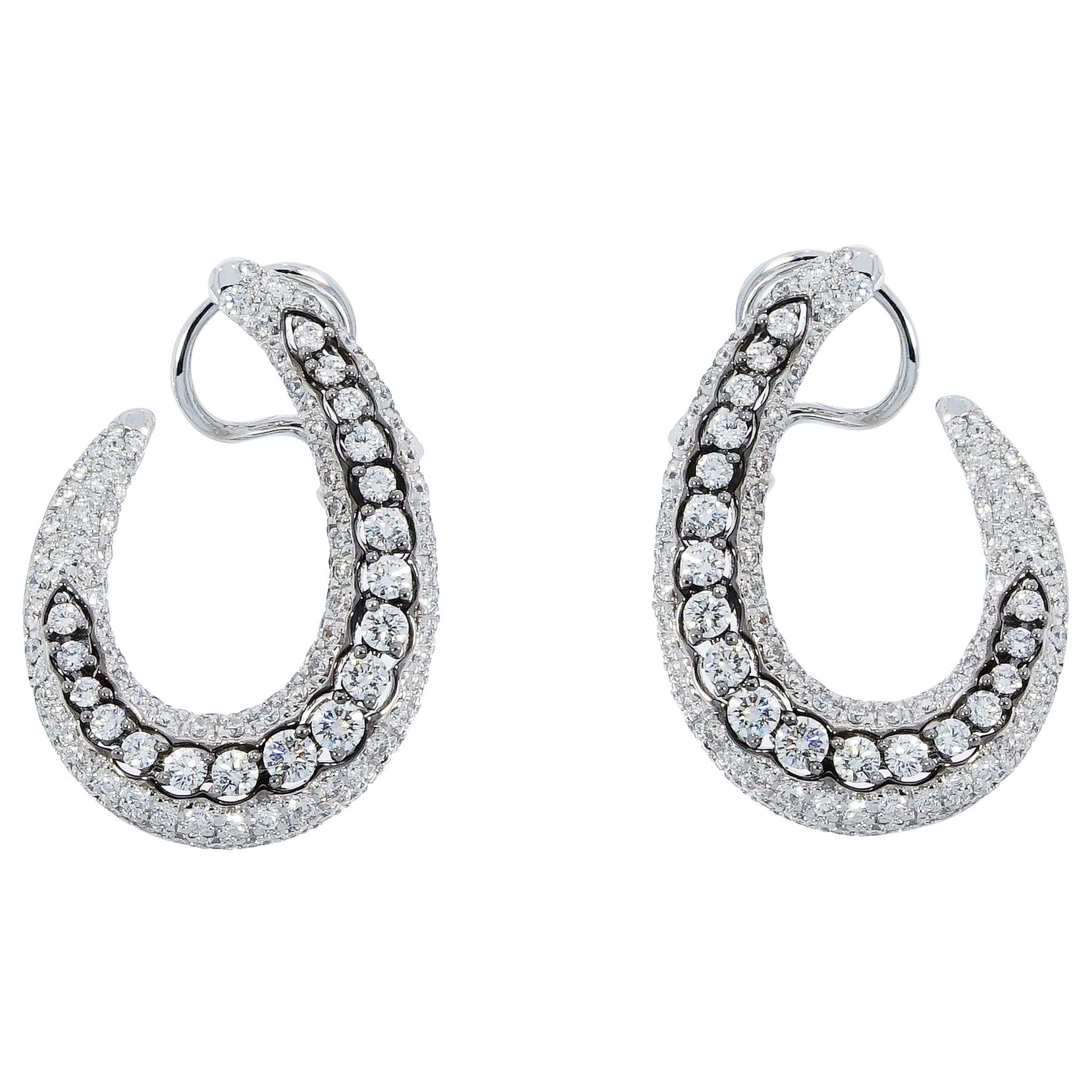 White Gold Diamond Earrings by Casato