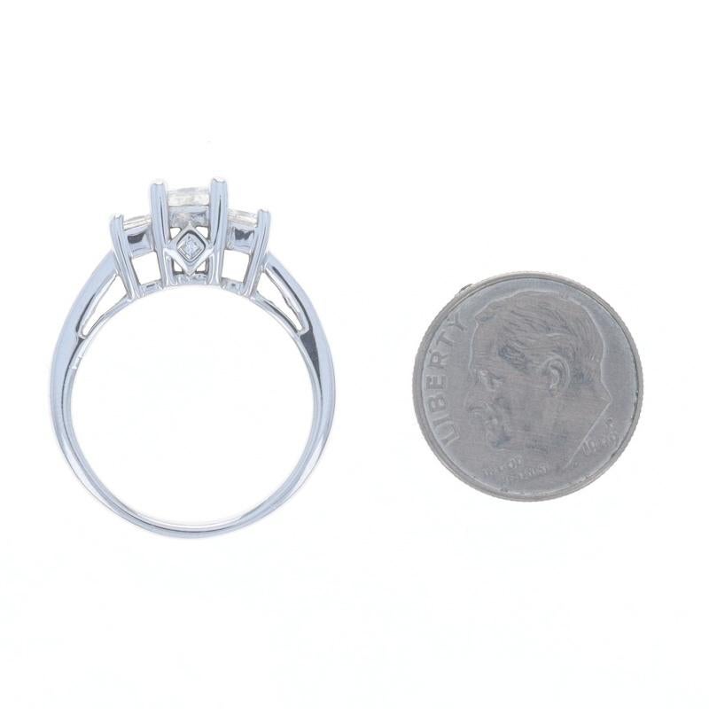 Anillo de compromiso de diamantes de oro blanco - 14k Princesa 1,50ctw en venta 1