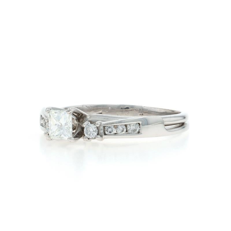 Weißgold Diamant Verlobungsring 14k Prinzessin .60ctw Channel Set im Zustand „Hervorragend“ im Angebot in Greensboro, NC
