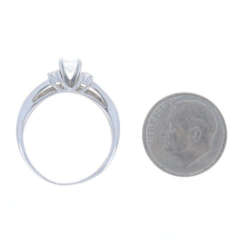 Weißgold Diamant Verlobungsring 14k Prinzessin .60ctw Channel Set im Angebot 1