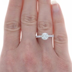White Gold Diamond Engagement Ring 14k Round 1.84ctw Caro 74 Euro Shank