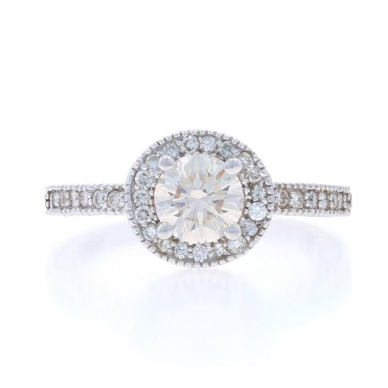 Taille : 8 1/2
Frais de taille : Up&Up pour 40 $ ou Down pour 40 $.

Contenu métallique : Or blanc 14k

Informations sur les pierres

Diamant naturel
Carat(s) : 1.00ct
Coupe : Brillant rond
Couleur : N
Clarté : VS2

Diamants naturels
Carat(s) :