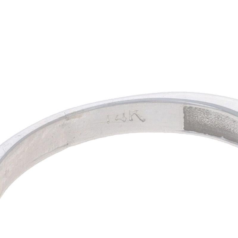 Anello di fidanzamento con diamante in oro bianco - 14k Brilliante rotondo 1,62ctw a tre pietre in vendita 2