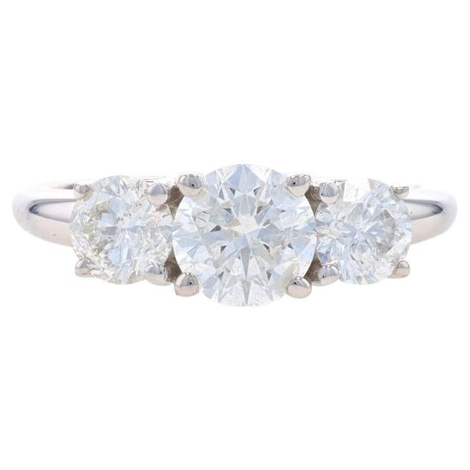 Anello di fidanzamento con diamante in oro bianco - 14k Round Brilliante 1.97ctw Trellis