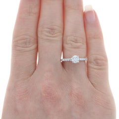 White Gold Diamond Engagement Ring - 14k Round Brilliant .92ctw