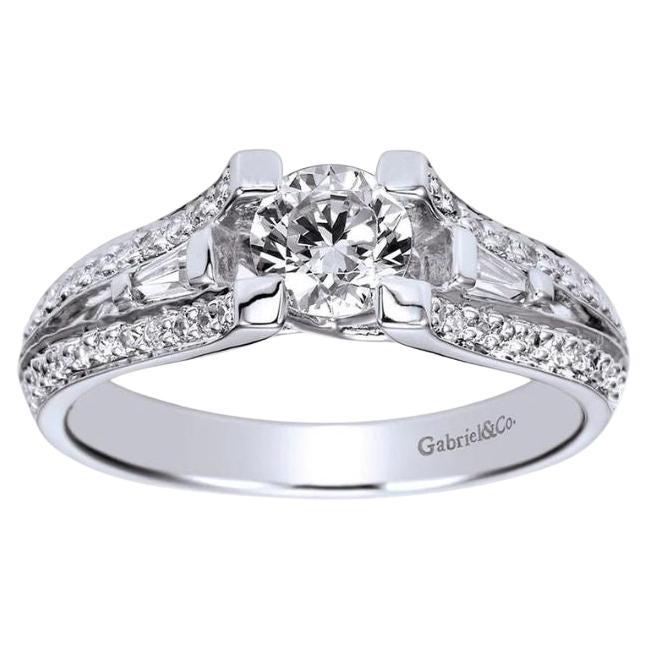 White Gold Diamond Engagement Ring For Sale