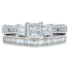 White Gold Diamond Engagement Ring
Wedding Band - 14k Princess 2.00ctw