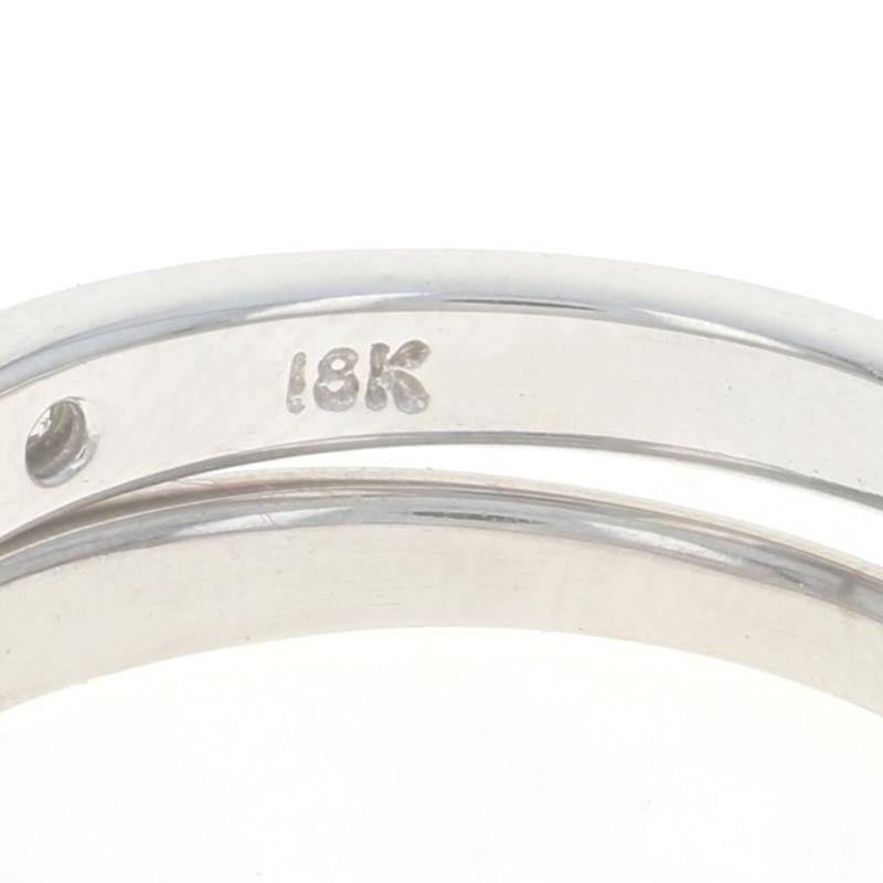 White Gold Diamond Engagement Ring & Wedding Band - 18k Round 1.13ctw GIA For Sale 3
