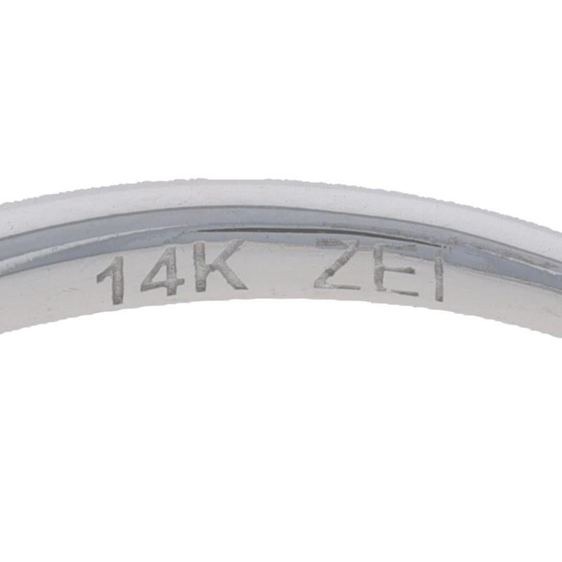 White Gold Diamond Enhancer Wedding Band -14k Round .14ctw French Set Guard Ring For Sale 2