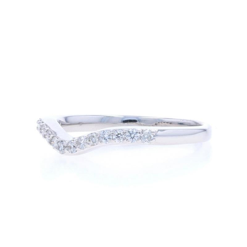Round Cut White Gold Diamond Enhancer Wedding Band - 14k Round .30ctw Guard Ring For Sale