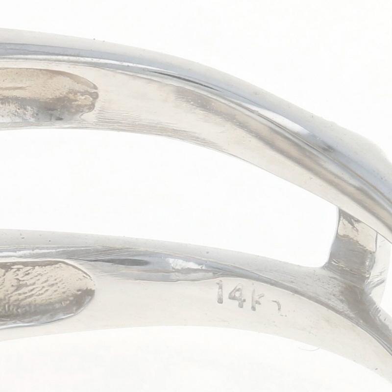 Weißgold Diamant Enhancer Ehering - 14k Rund .50ctw Wickeljacke Ring mit Diamant im Angebot 2