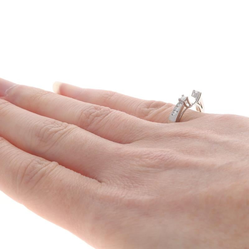 Women's White Gold Diamond Enhancer Wedding Band - 14k Round Brilliant .20ctw Guard Ring For Sale