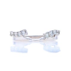 White Gold Diamond Enhancer Wedding Band - 14k Round Brilliant .23ctw Guard Ring