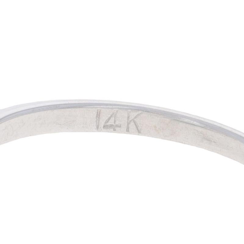 White Gold Diamond Enhancer Wedding Band - 14k Round Brilliant .23ctw Guard Ring For Sale 2