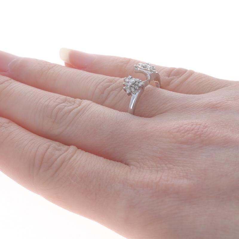 Women's White Gold Diamond Enhancer Wedding Band - 14k Round Brilliant .26ctw Guard Ring For Sale