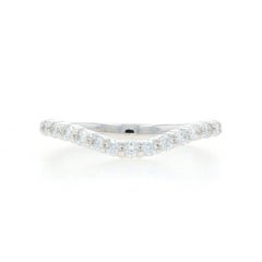 White Gold Diamond Enhancer Wedding Band - 14k Round Brilliant .28ctw Guard Ring