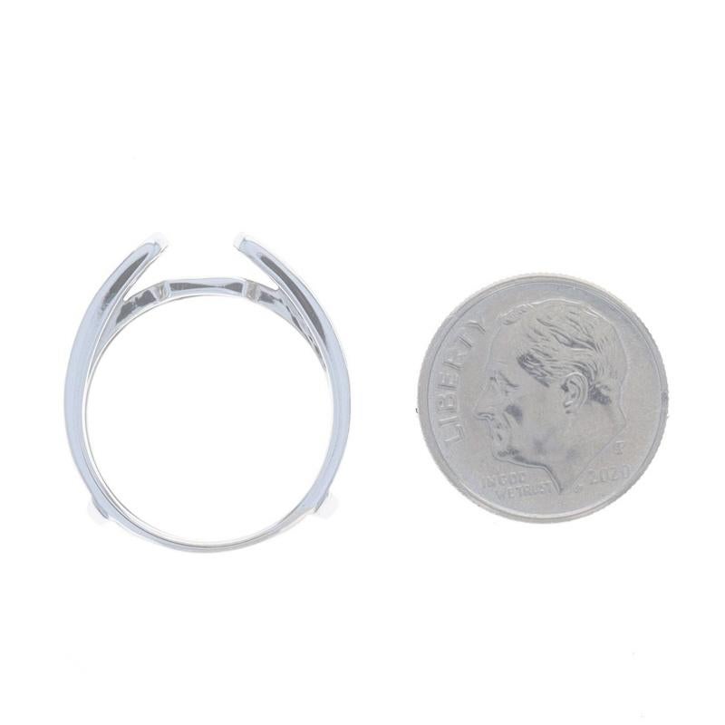 White Gold Diamond Enhancer Wedding Band -14k Round Brilliant .40ctw Wrap Jacket For Sale 1