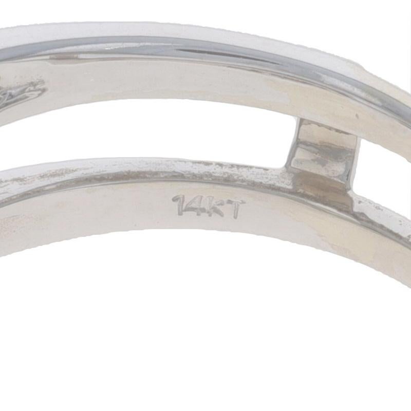 White Gold Diamond Enhancer Wedding Band -14k Round Brilliant .40ctw Wrap Jacket For Sale 2