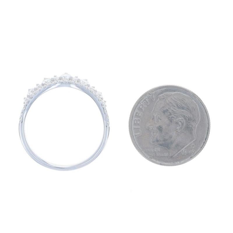 White Gold Diamond Enhancer Wedding Band - 14k Round Brilliant .56ctw Guard Ring For Sale 1