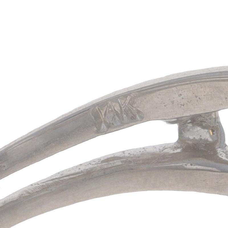 Alliance en or blanc avec diamant -14k Single Cut .24ctw Wrap Jacket Ring en vente 2