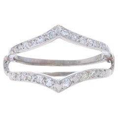 Alliance en or blanc avec diamant -14k Single Cut .24ctw Wrap Jacket Ring
