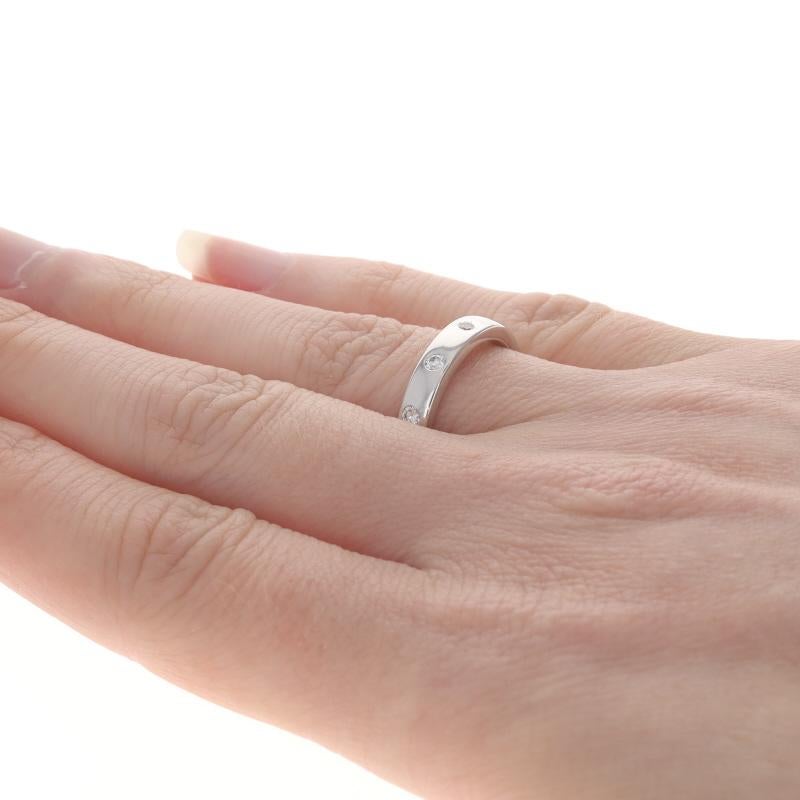 Women's White Gold Diamond Eternity Band - 14k Round .26ctw Wedding Ring Sz 5 3/4 For Sale