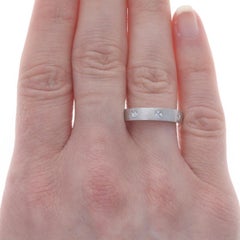 White Gold Diamond Eternity Band 18k Asscher .60ctw Comfort Wedding Ring Sz6 3/4