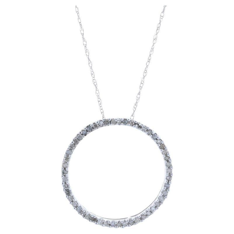 New Diamond Flower Pendant Necklace, 10k Yellow and White Gold Fine 1