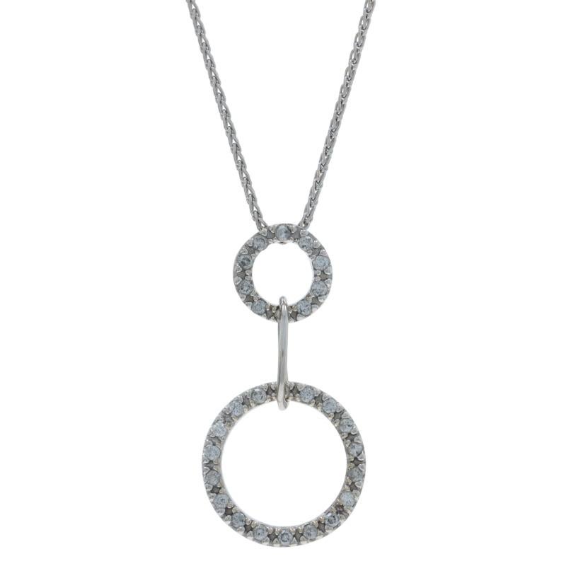 Contenuto del metallo: Oro bianco 14k

Informazioni su A. Stone

Diamanti naturali
Carati: .28ctw
Taglio: Rotondo brillante
Colore: G - H
Chiarezza: I1 - I2

Carati totali: .28ctw

Stile: Duo Eternity
Stile della catena: Grano
Stile della collana: