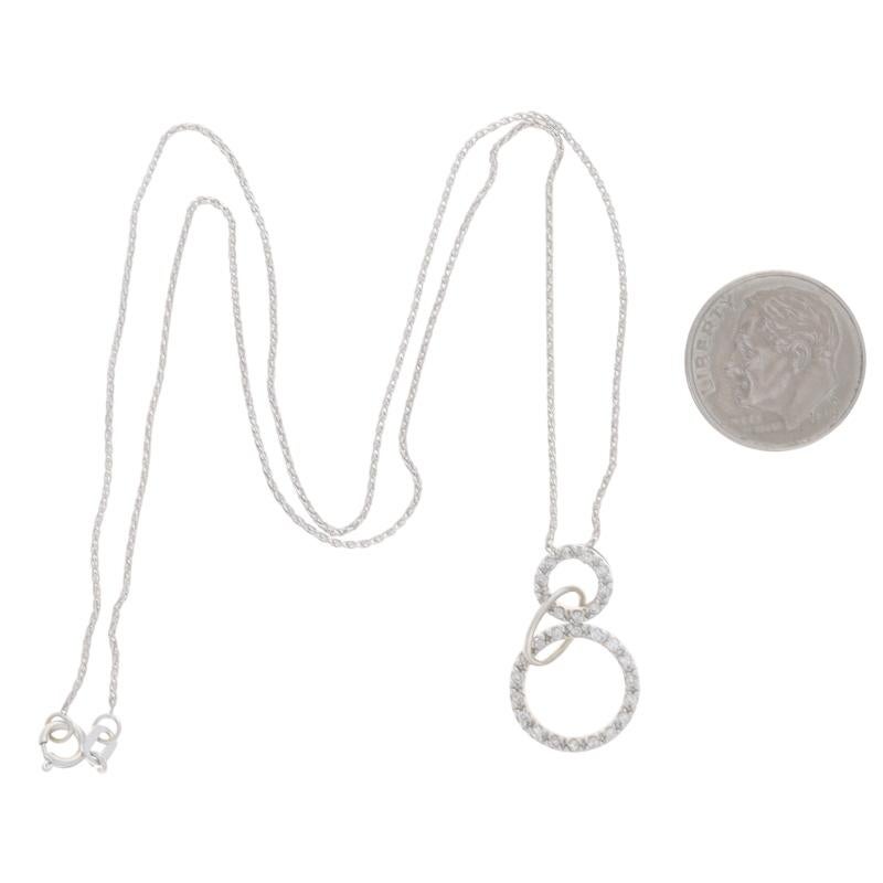 Collana con ciondolo Duo Eternity in oro bianco da 16