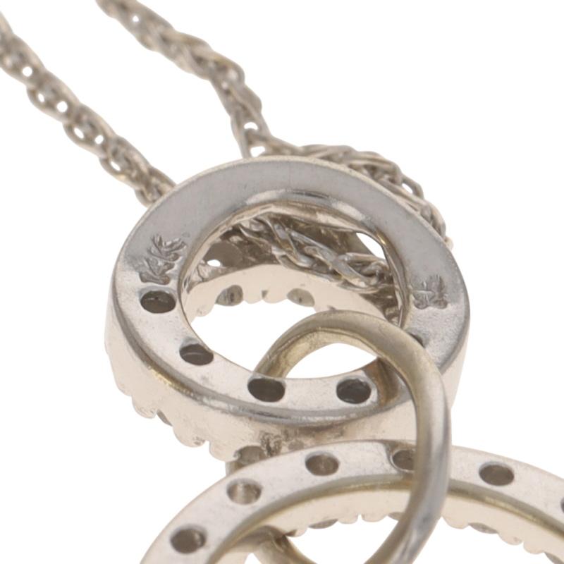 Donna Collana con ciondolo Duo Eternity in oro bianco da 16