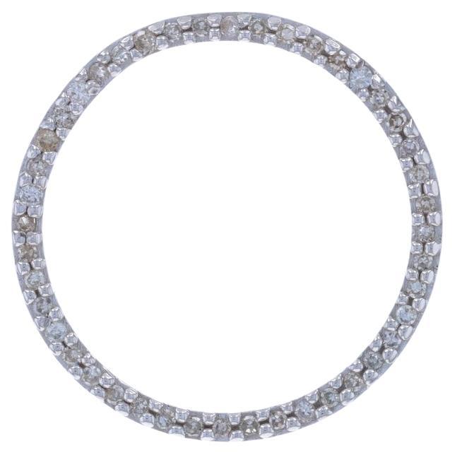 White Gold Diamond Eternity Pendant - 10k Single Cut .30ctw Love