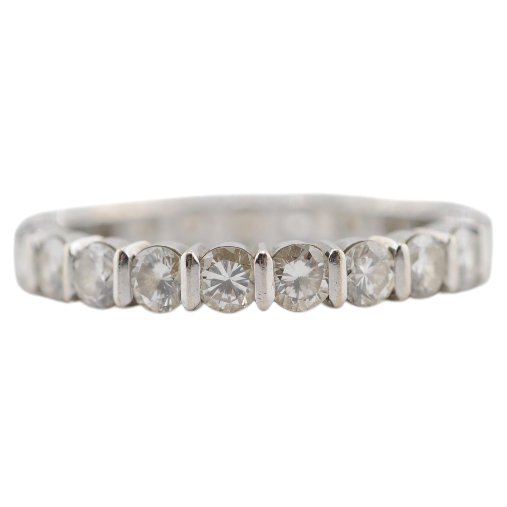 White Gold Diamond Eternity Ring with Approximately 2 CT Diamonds