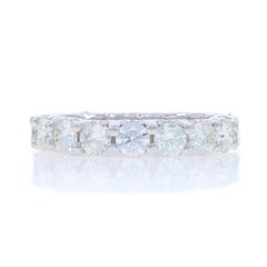 White Gold Diamond Eternity Wedding Band 14k Rd 3.56ctw Anniversary Ring Sz6 1/4
