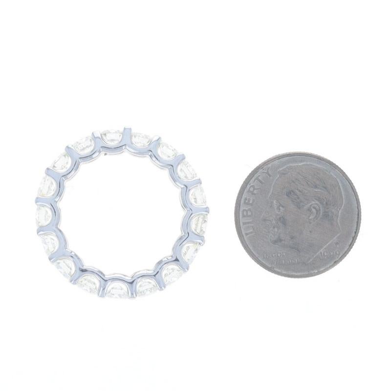 Anneau de mariage éternel en or blanc 14k Rd 3.56ctw Anniversary Ring Sz6 1/4 en vente 1