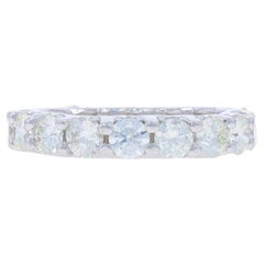 Anneau de mariage éternel en or blanc 14k Rd 3.56ctw Anniversary Ring Sz6 1/4