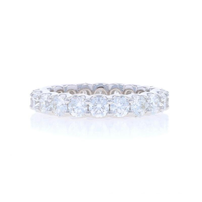 Alianza de oro blanco con diamantes 14k brillante redondo 2.89ctw en Nuevo estado para la venta en Greensboro, NC