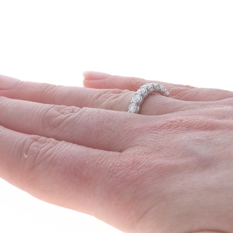 De las mujeres Alianza de oro blanco con diamantes 14k brillante redondo 2.89ctw en venta