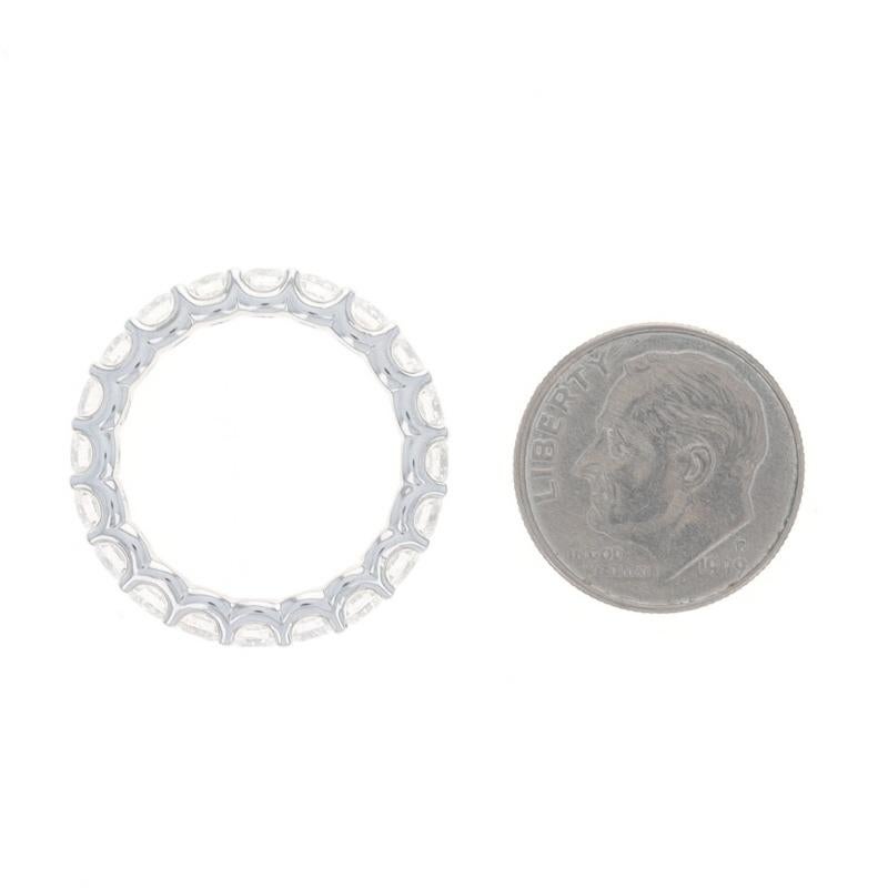 Alianza de oro blanco con diamantes 14k brillante redondo 2.89ctw en venta 1