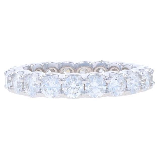 White Gold Diamond Eternity Wedding Band 14k Round Brilliant 2.89ctw Ring