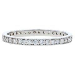 White Gold Diamond Eternity Wedding Band - 14k Round Brilliant .36ctw Ring