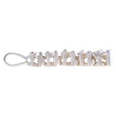 Pendentif en or blanc avec cinq pierres - 14k Round .32ctw Love